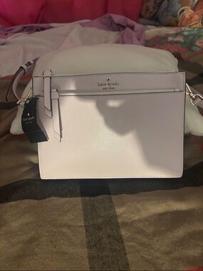 kate spade Pale Pink Saffiano Leather Crossbody Bag